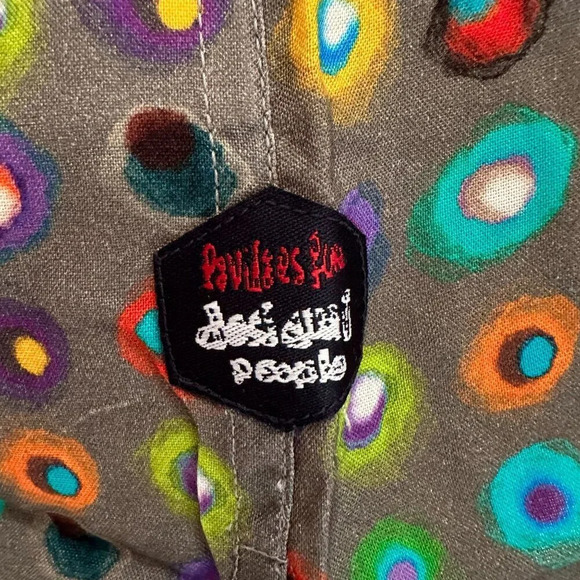 Desigual Men's XXL Polka Dot Button-Up Shirt  Multicolored Circles  - MSRP $115 - Picture 5 of 11